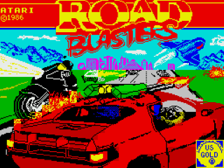 RoadBlasters title screen for ZX Spectrum